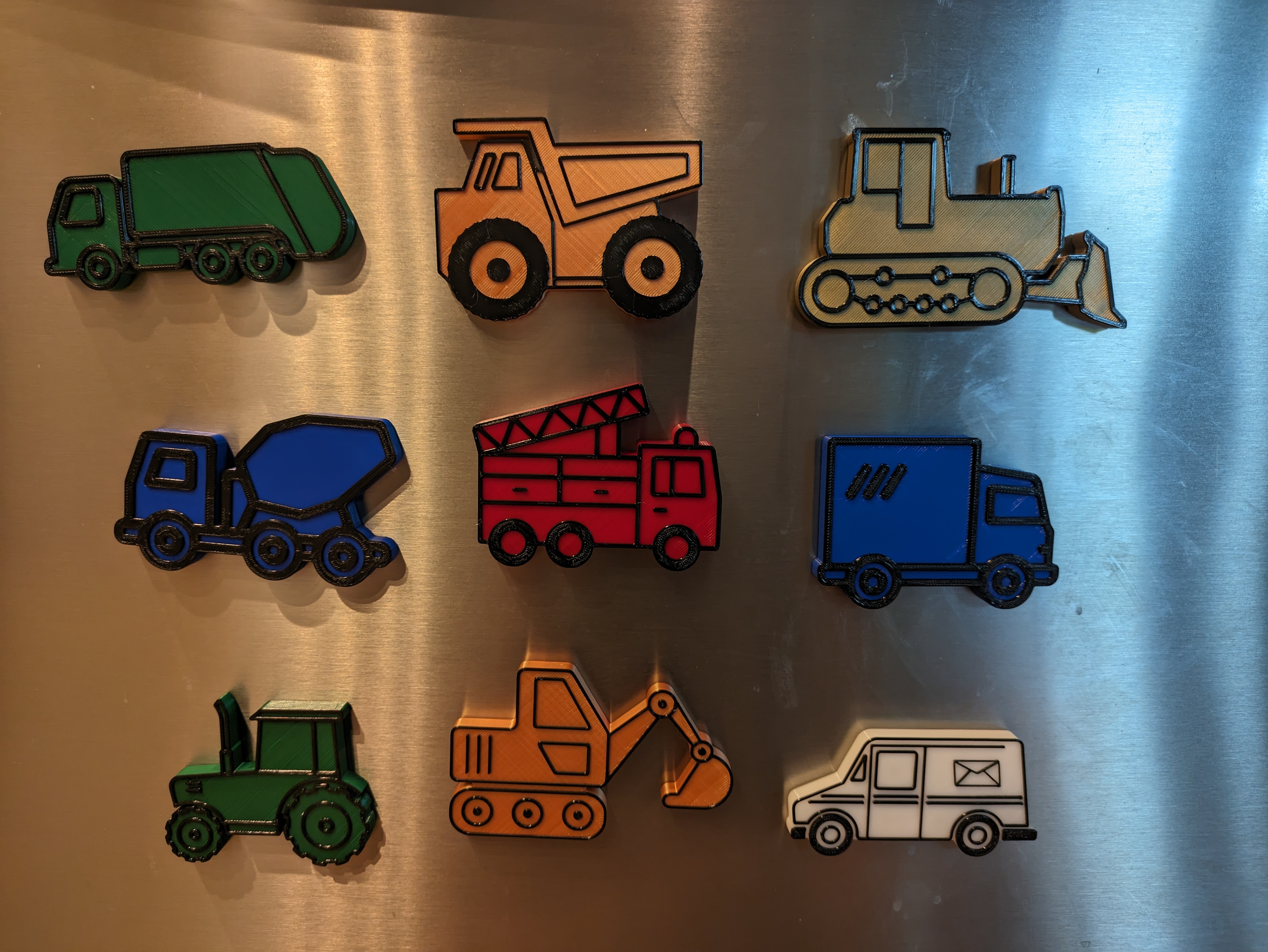 Truck refrigerator magnets