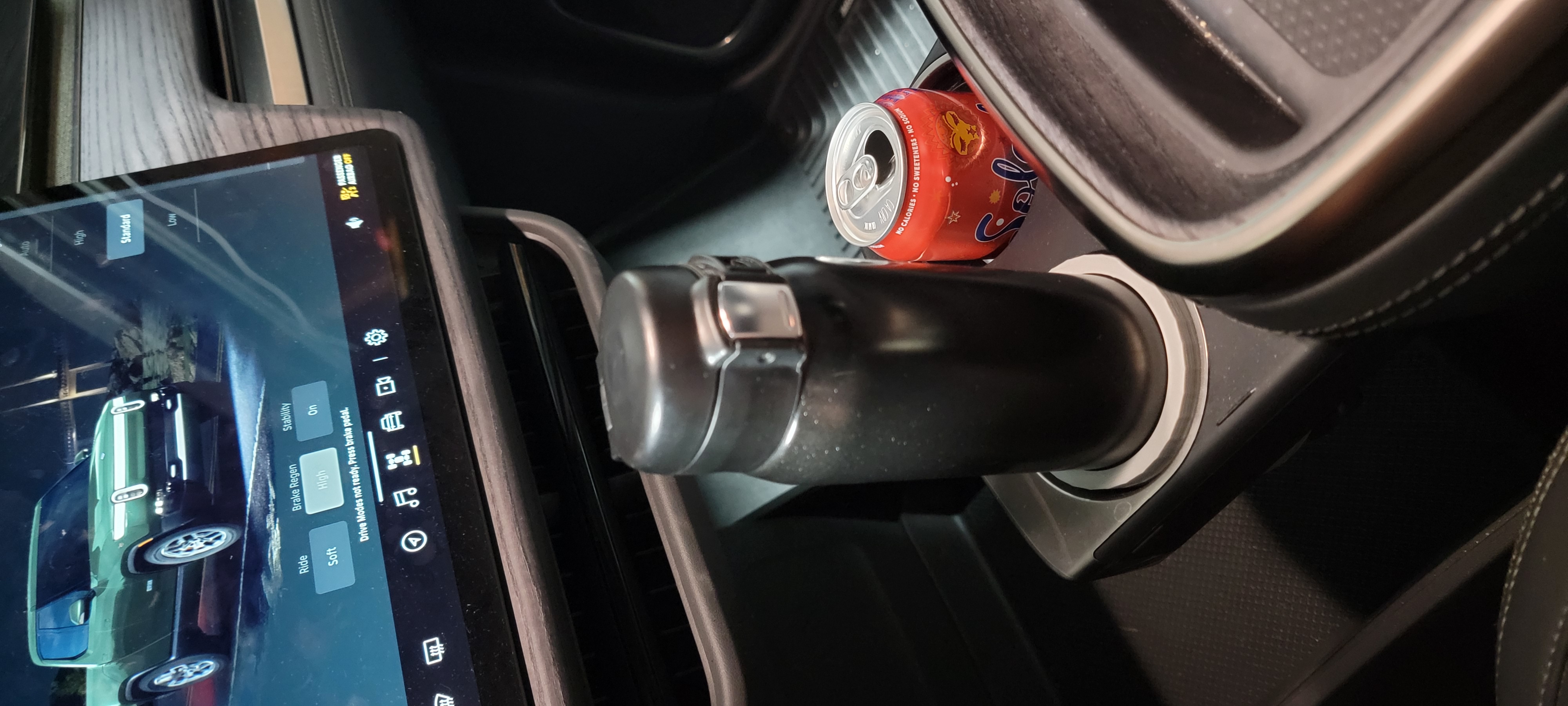 Rivian 20oz Zojirushi Thermos/Aluminum Can Holder by Downwritemad