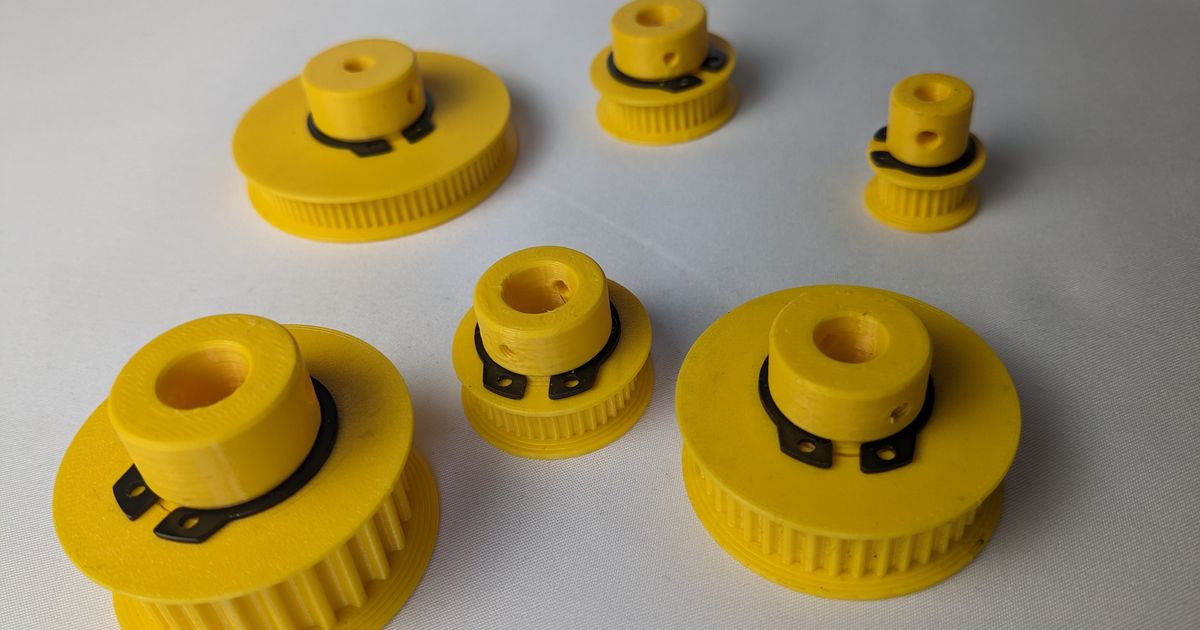 Parametric Timing Belt Pulley by rahix Download free STL model