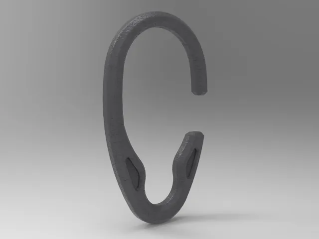 Shower Curtain Ring V2.0, for 10mm or larger metal eyelets