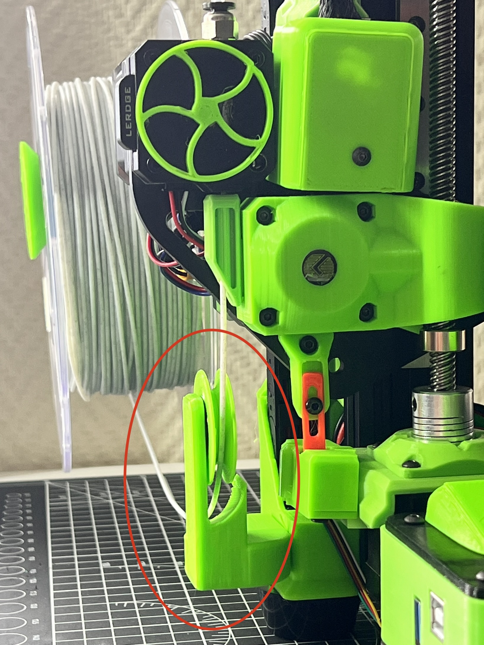 Lerdge IX ballbearing Filament guide v2