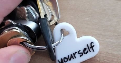 Love clearance yourself keychain