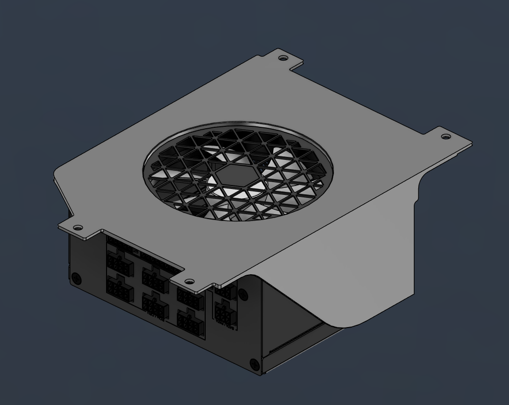 SF750/SF1000 Offset PSU Bracket for A4-H2O (8mm 6 32 screws version)