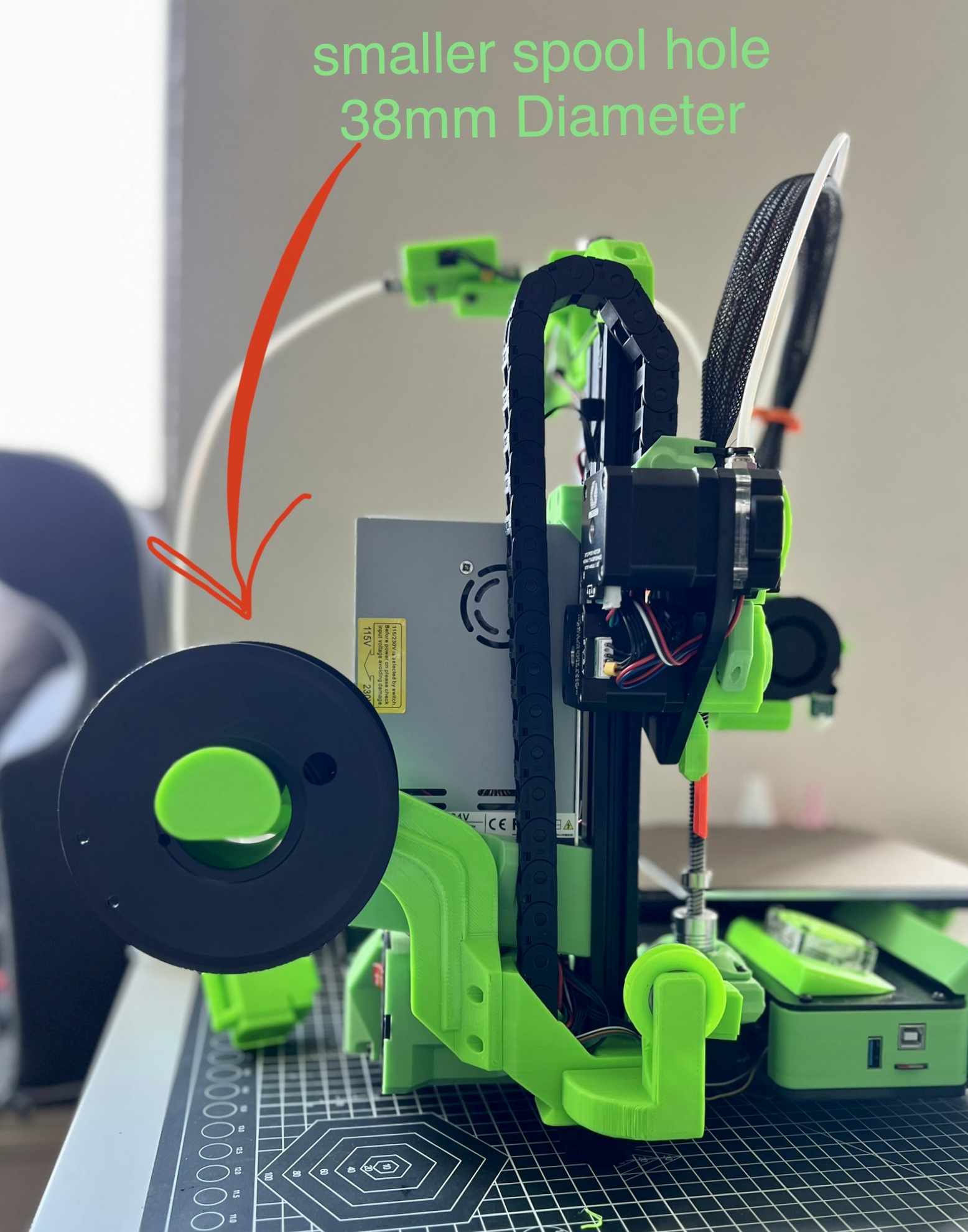 Remix support bobine for big and smaller 40mm hole diameter spools for Lerdge ix Z base