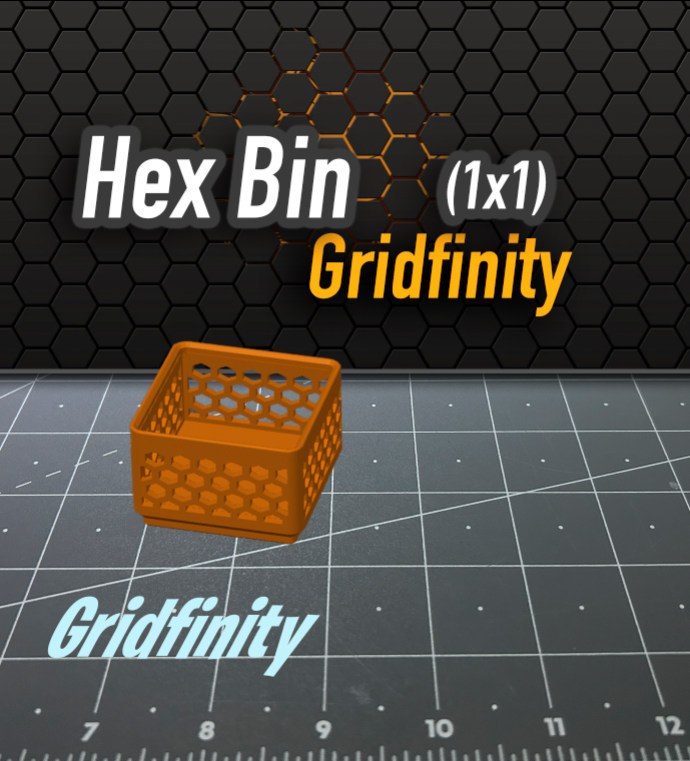 Hex Bin Gridfinity 1x1