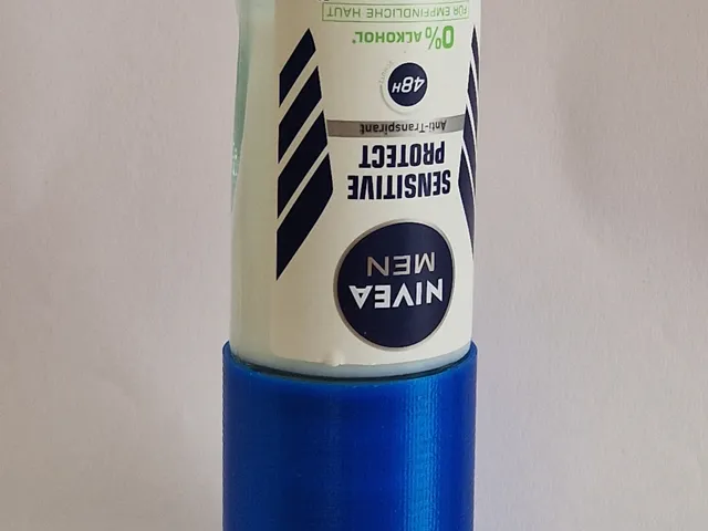 Upside down holder for Nivea Deodorant