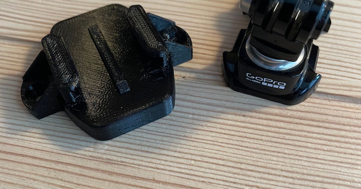 GoPro Quick Release Mount by 3DbyShaw Download free STL model