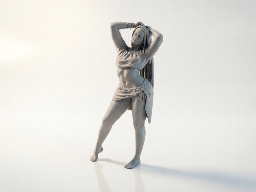 Dancing Woman Figurine Female Figure 3D Printable