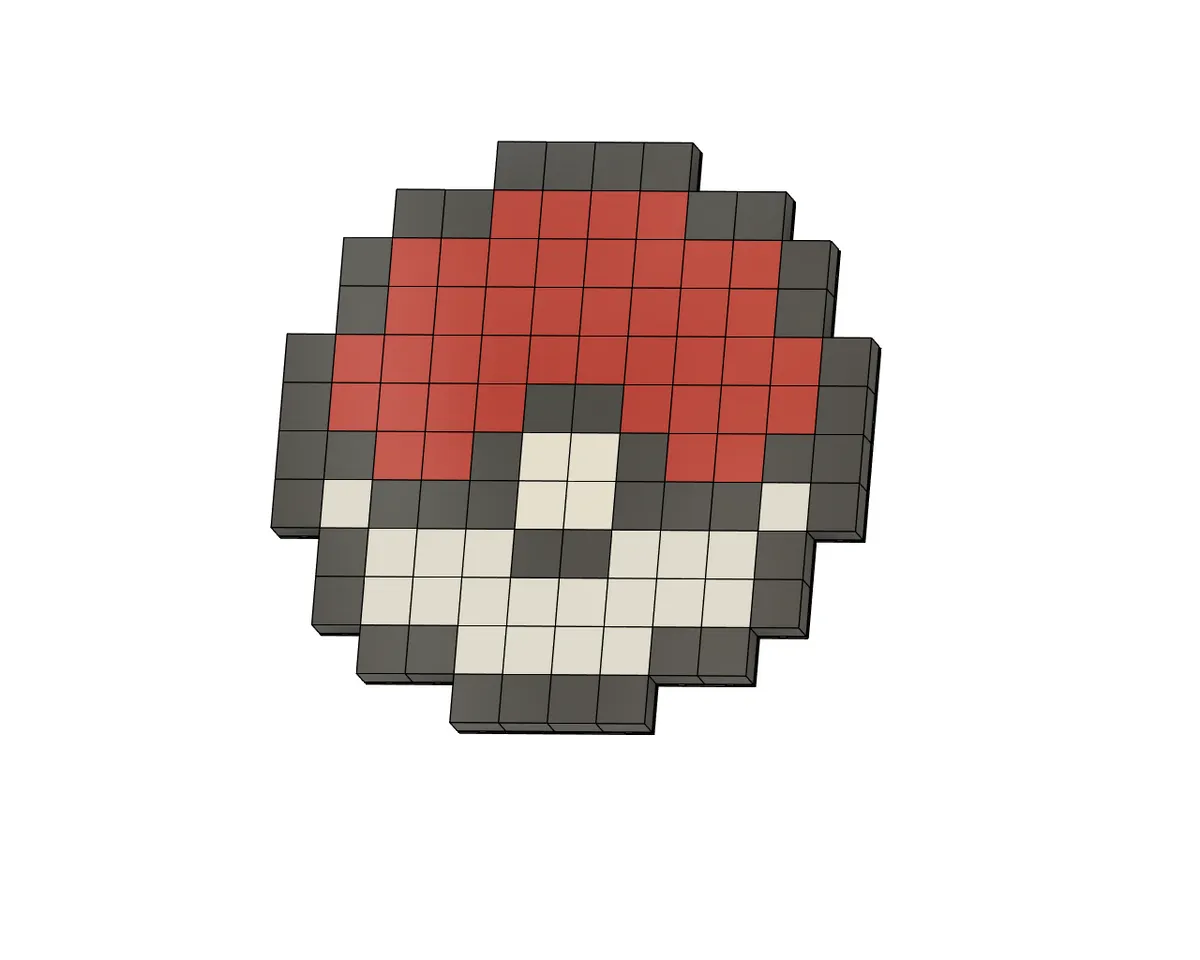 pokeball pixel art grid