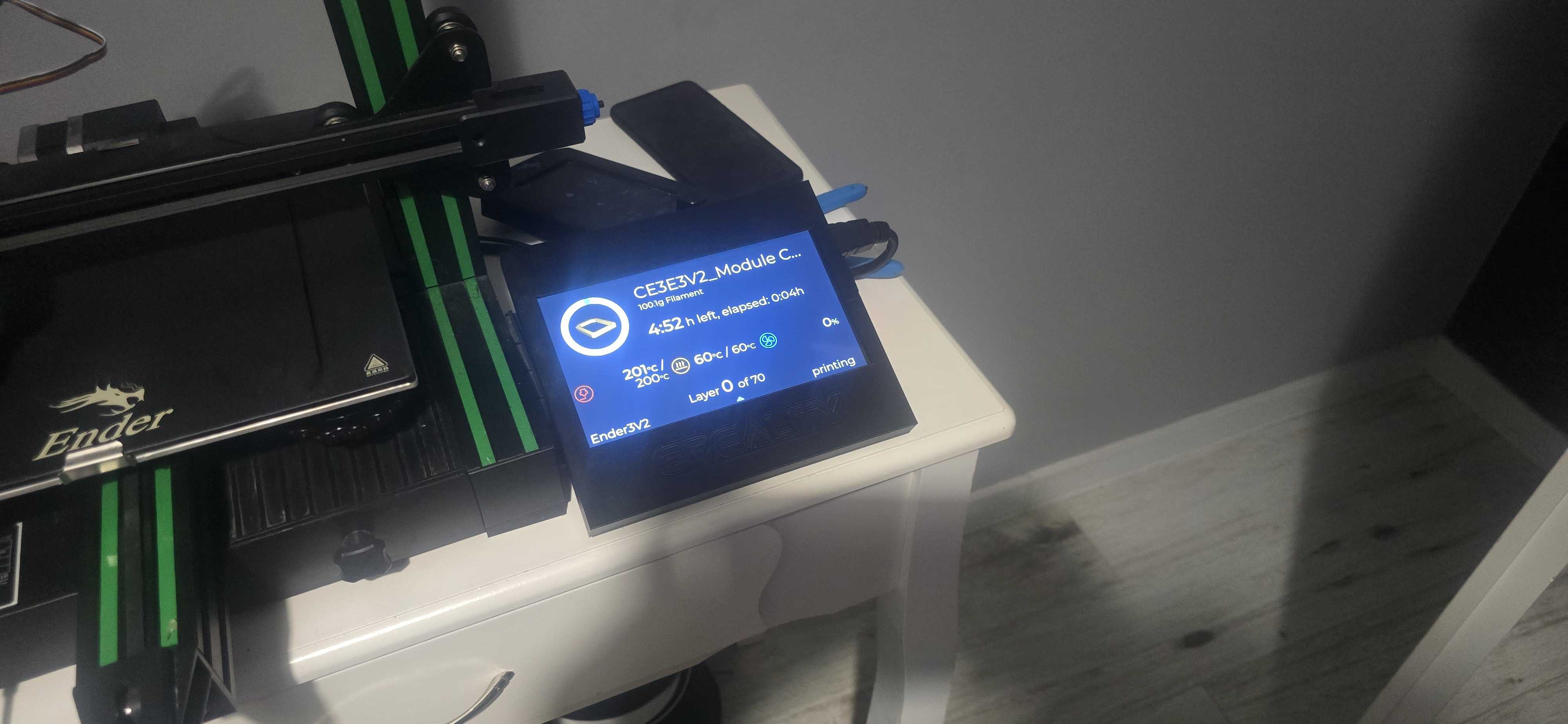 7'' Touch Screen holder for Ender 3 V2 Octoprint