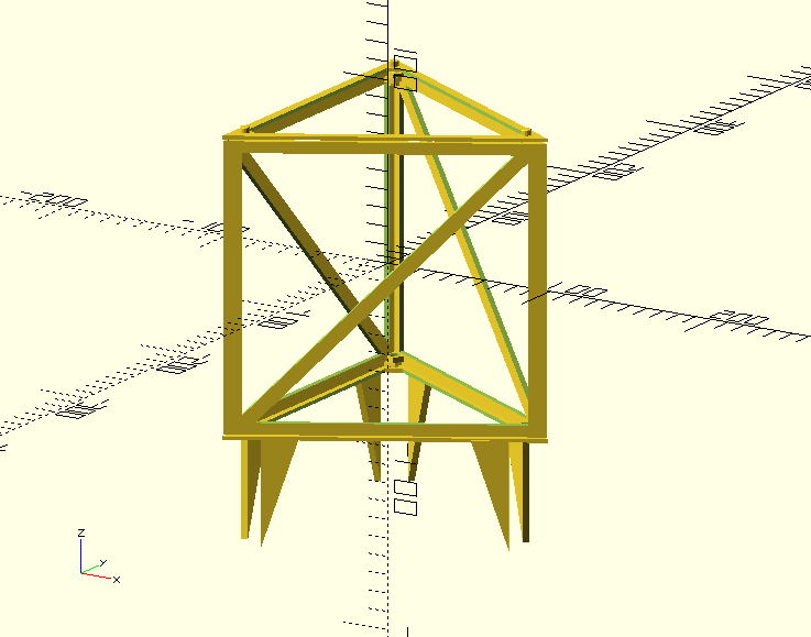 Paramaterized triangular truss for climbing plants (or other interesting uses) — thumbnail 2
