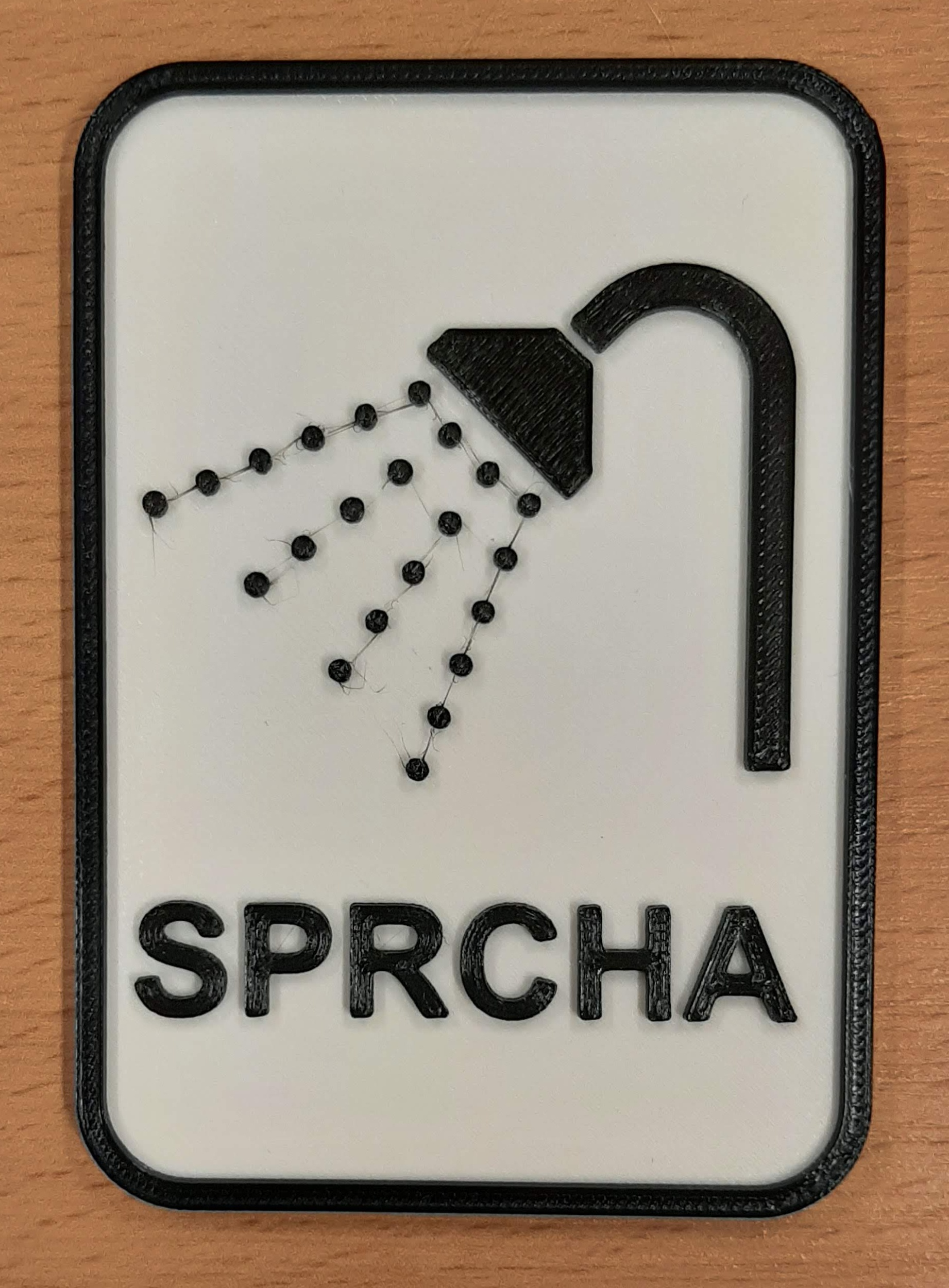 Cedulka sprcha