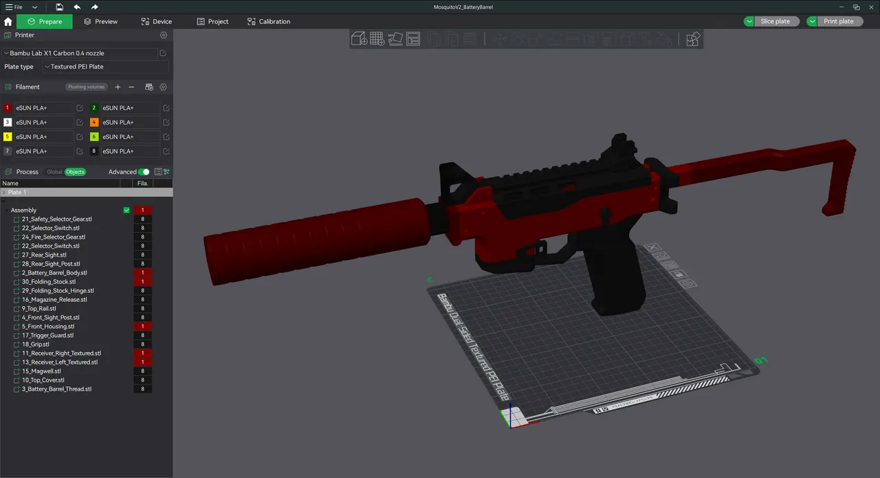 MOSQUITO Airsoft Kit (Open Beta 1) by HYBRID AIRSOFT, Download free STL  model