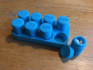 Pill bottle holder by Jonathan Jessup, Download free STL model