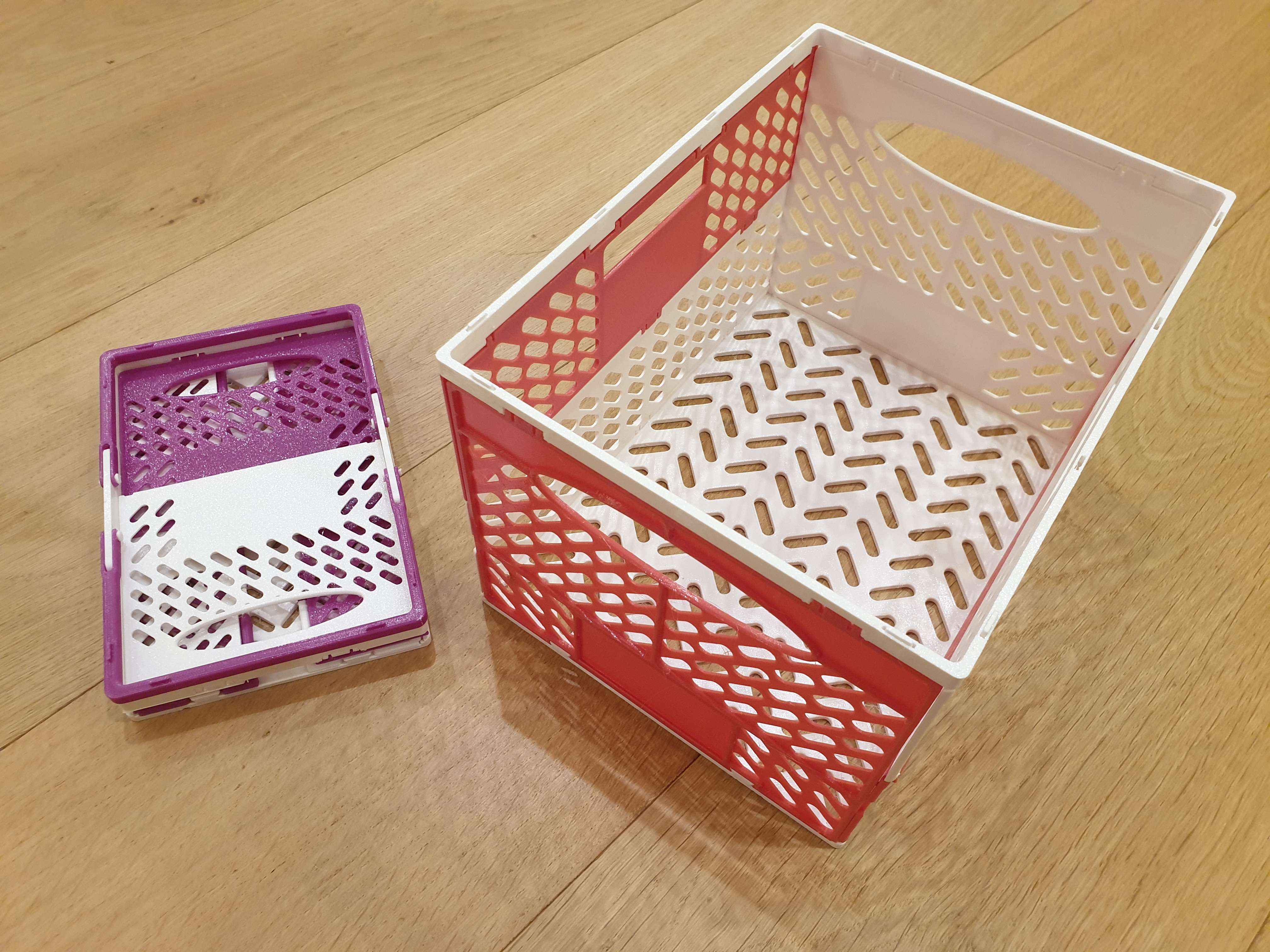 Miniatura 11 do modelo 3D Foldable crate, stackable, with handle and customizable label