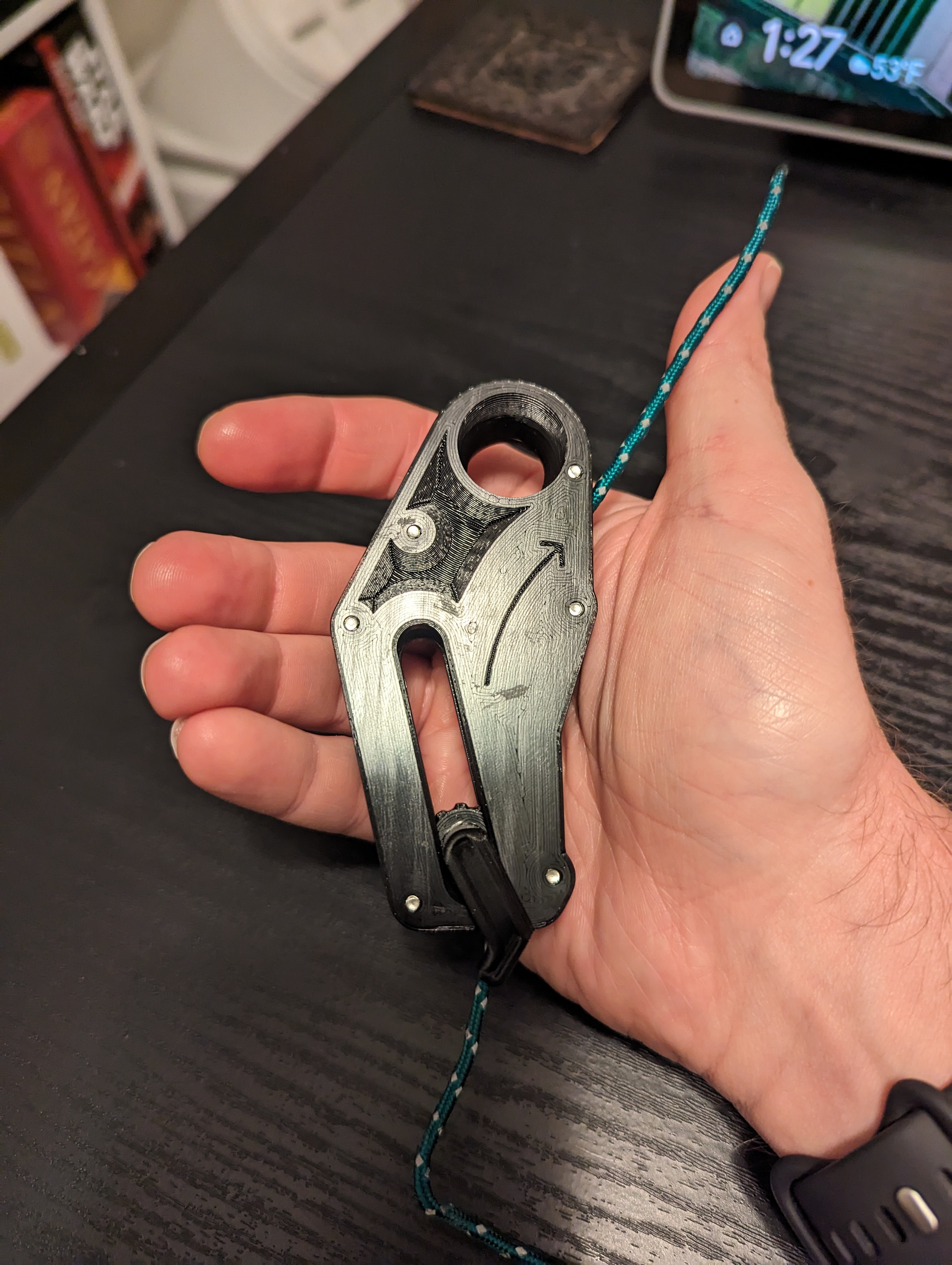Beefy Auto Rope Tensioner plus lever 3D model thumbnail