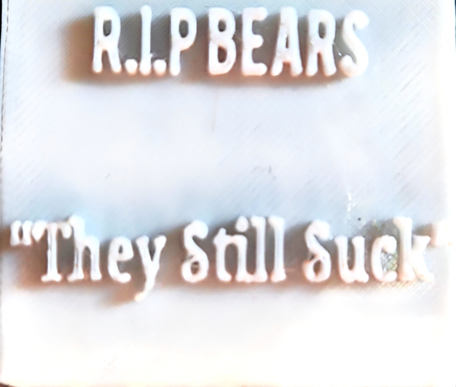 The bears still suck!