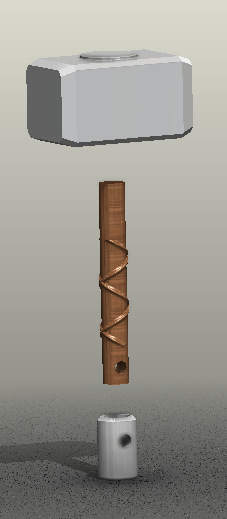 Miniatura 4 do modelo 3D Mini Mjolnir Keychain