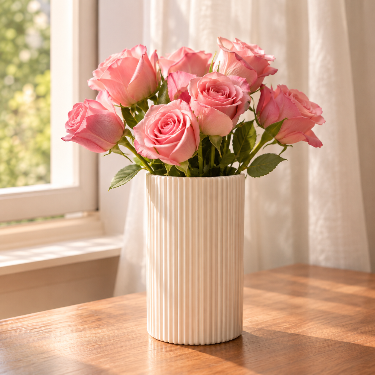 Floral Swirl Vase — Contemporary Textured Style