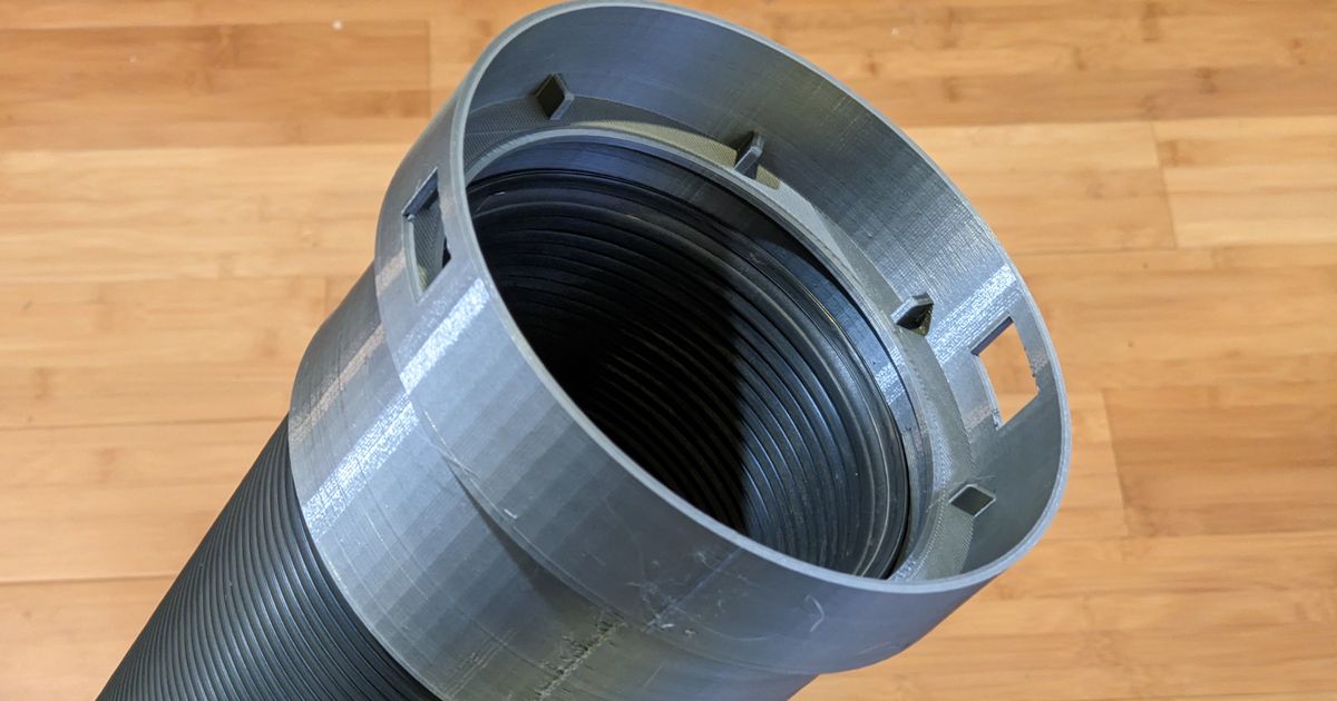 Exhaust hose adapter for portable AC unit by mikeeg Download free STL