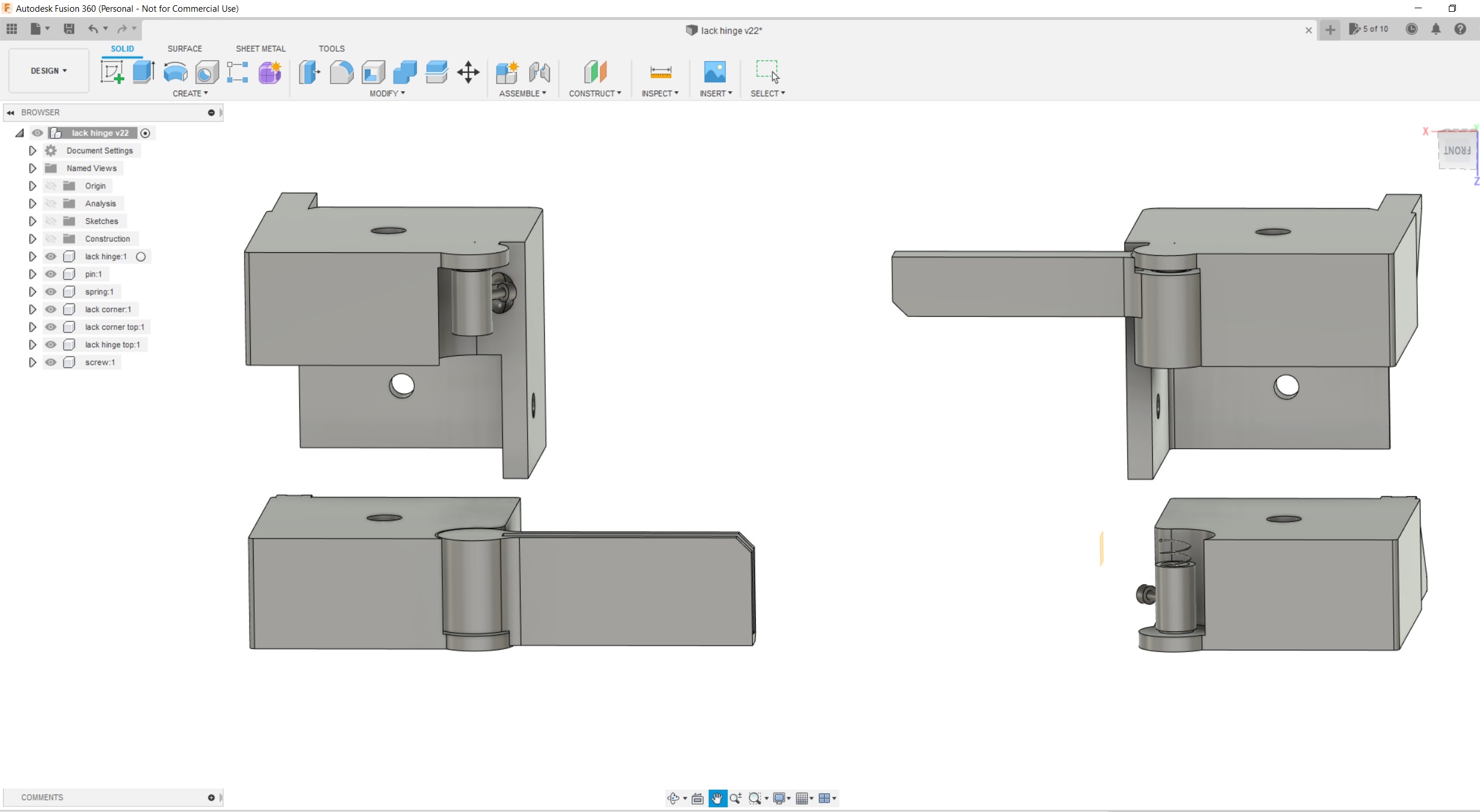 Removable Pinned Hinge Doors For Ikea Lack Enclosure Da Geekware   F360 