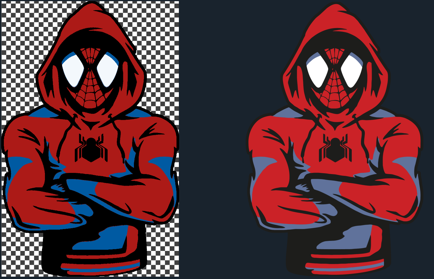 HueForge Spider Man in a Hoodie