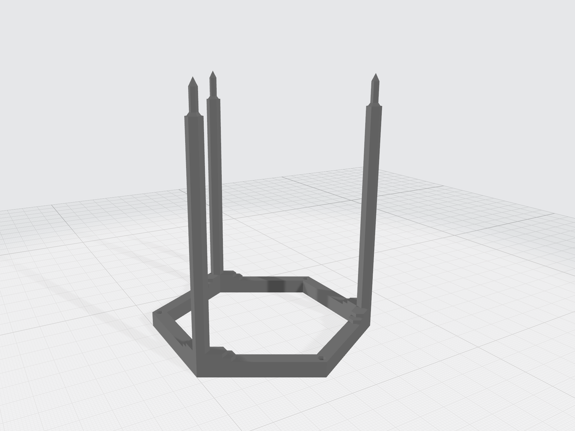 Miniatura 5 do modelo 3D Stackable hexagon plant support