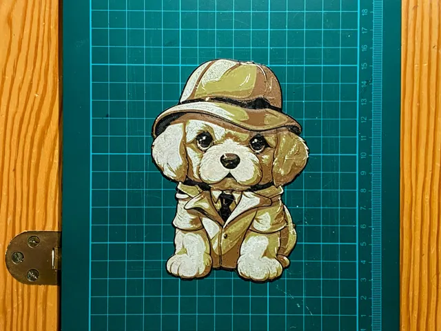 Detective Doggo - Hueforge Art