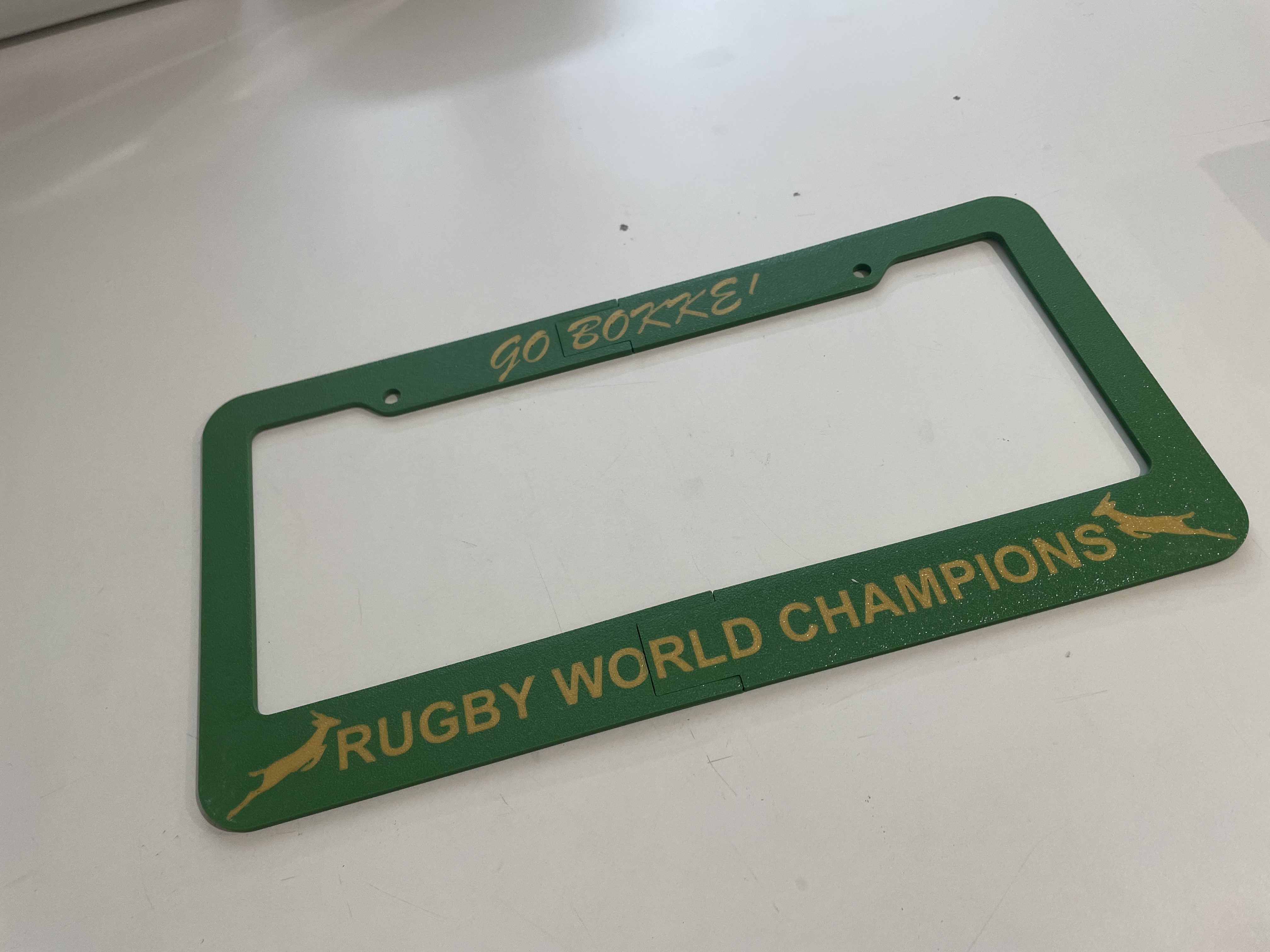 Springbok Supporter License Plate Frame