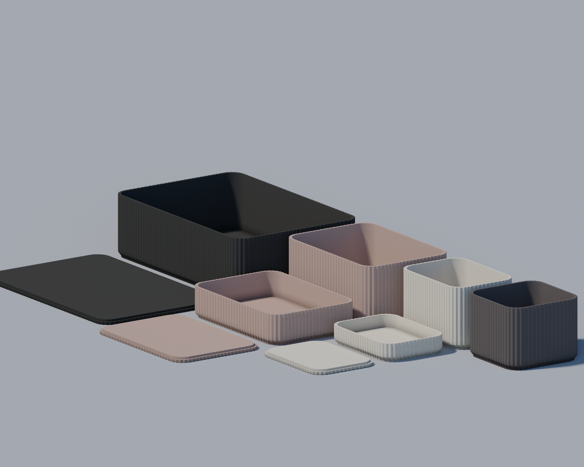 Miniatura 2 do modelo 3D Stackable Designer Tray Set