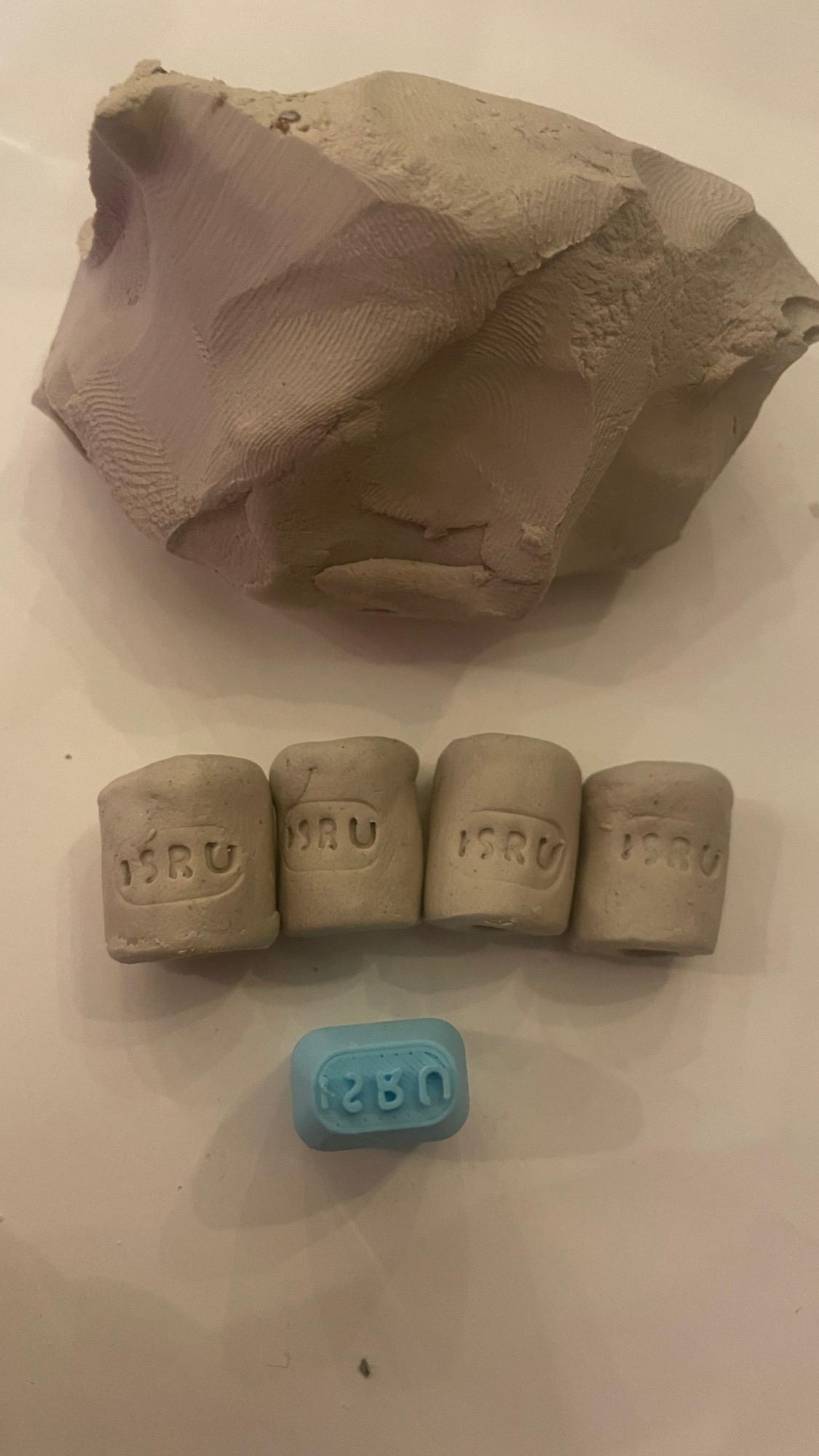 ISRU bead stamp for clay