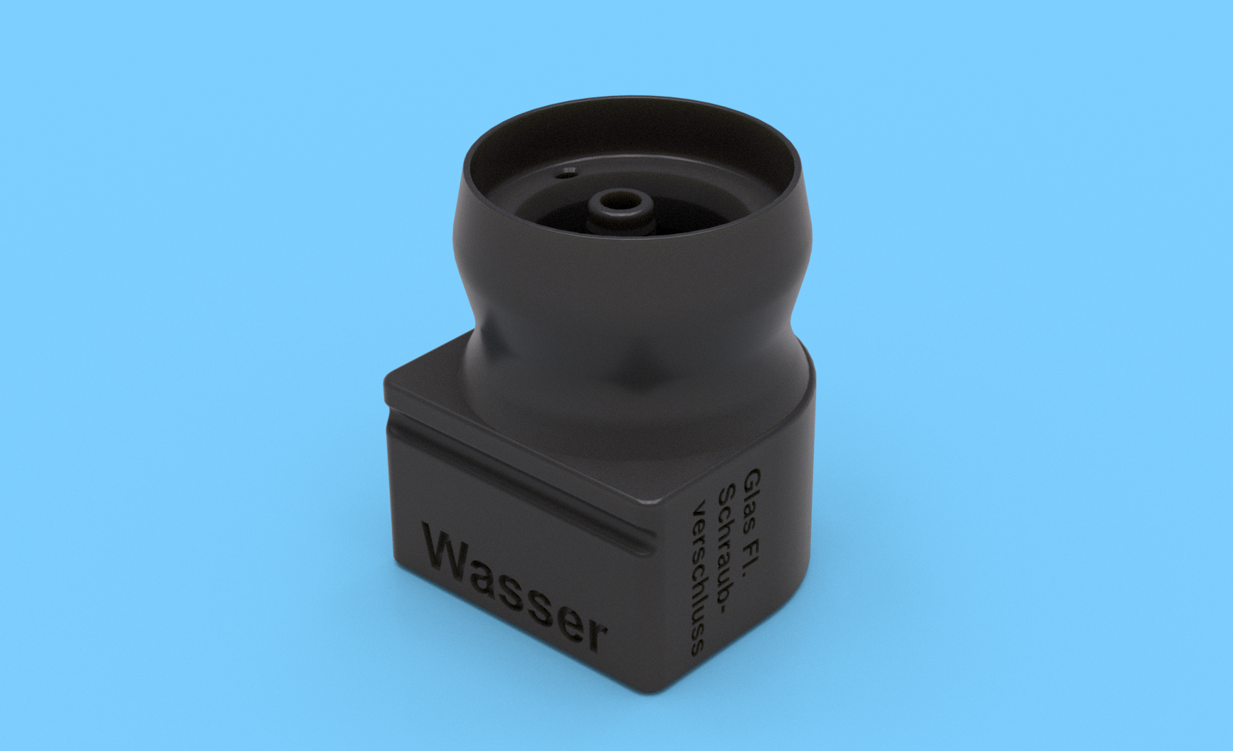 Aperolino MK2 // Ventilblock "Wasser Glasflasche" mit Leckage-Ablauf & Doppeldichtung