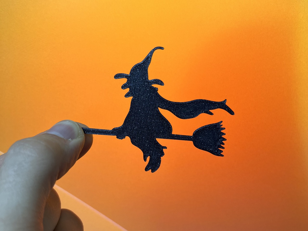 A witch on a broomstick