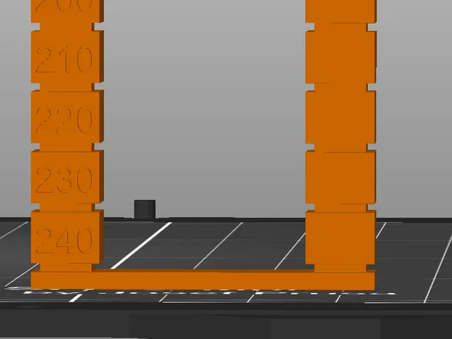 Custom gCode temp tower test 240°-200° C (stringing)
