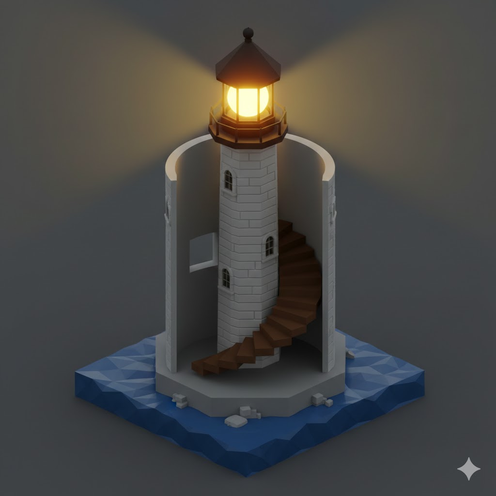 Low Poly Lighthouse Interior