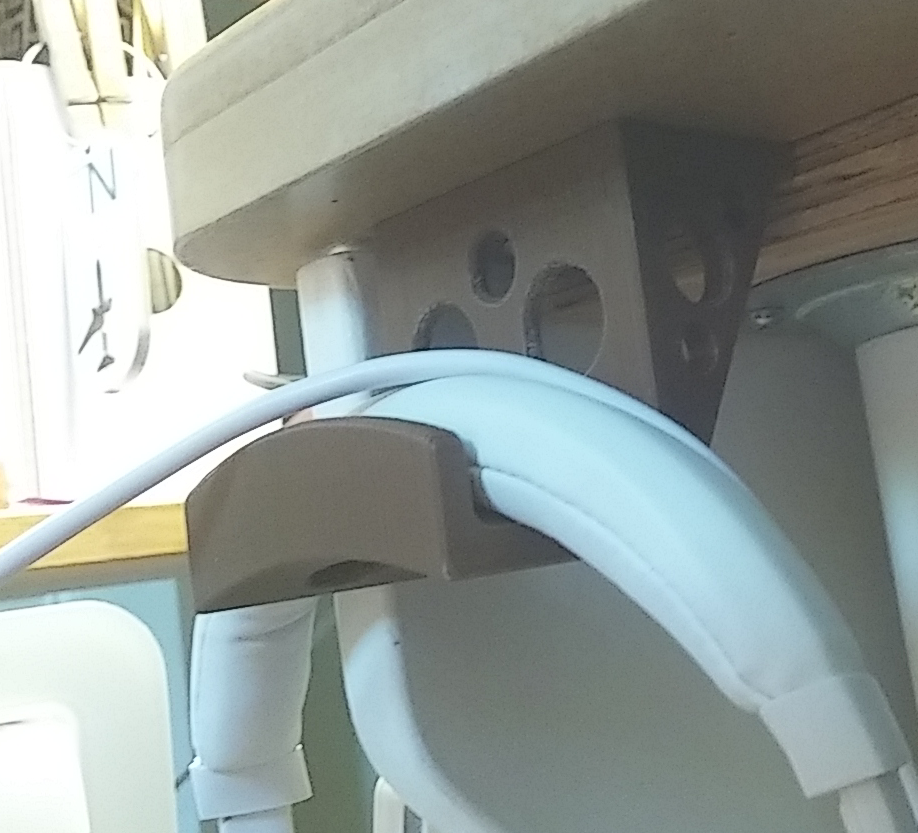 Under desk headphone holder hook