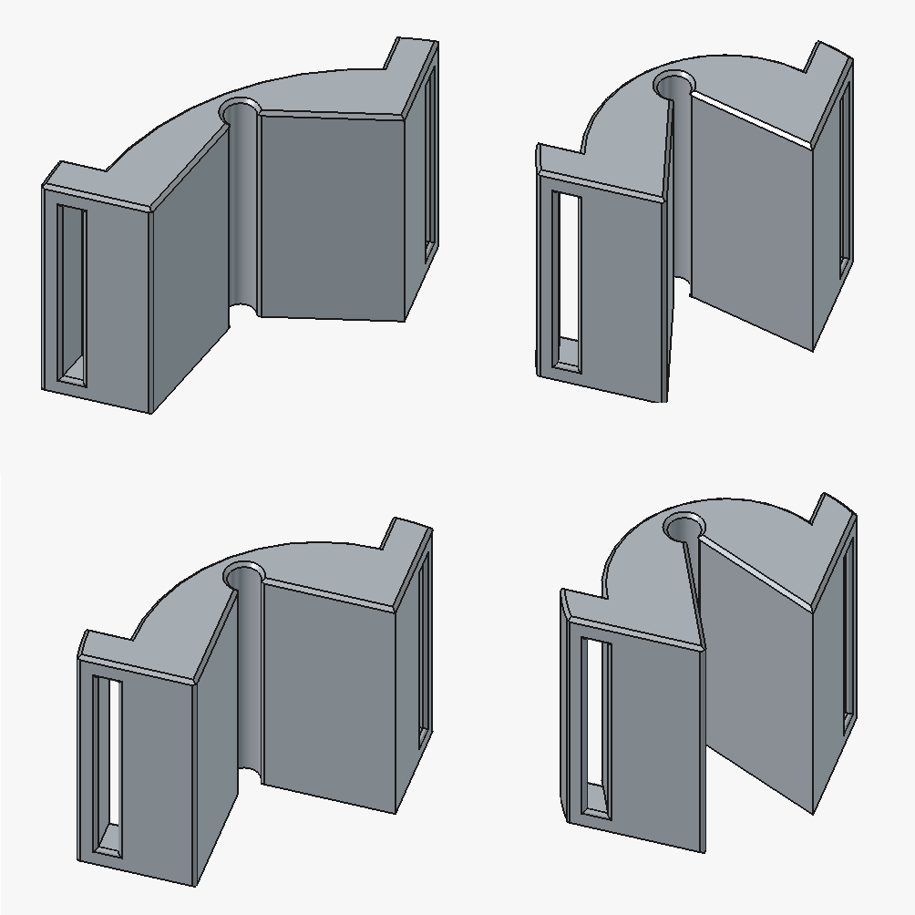 Parametric Ratcheting Band Clamp Corners (any angle, any strap width)