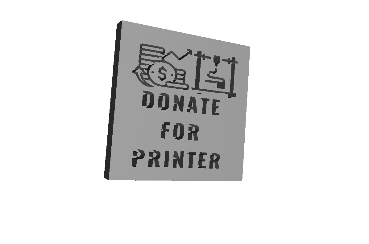 DONATE FOR PRINTER WALL SIGN