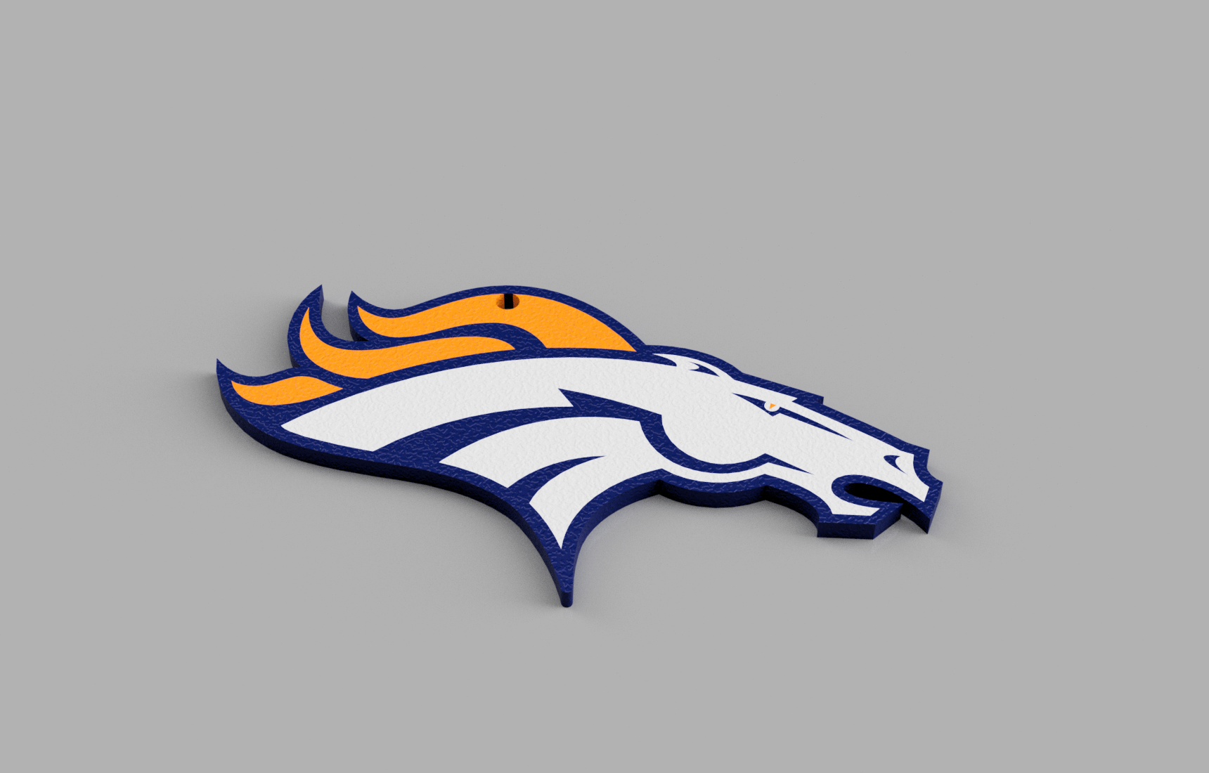 Broncos Keychain by ThreeDimensions | Download free STL model ...