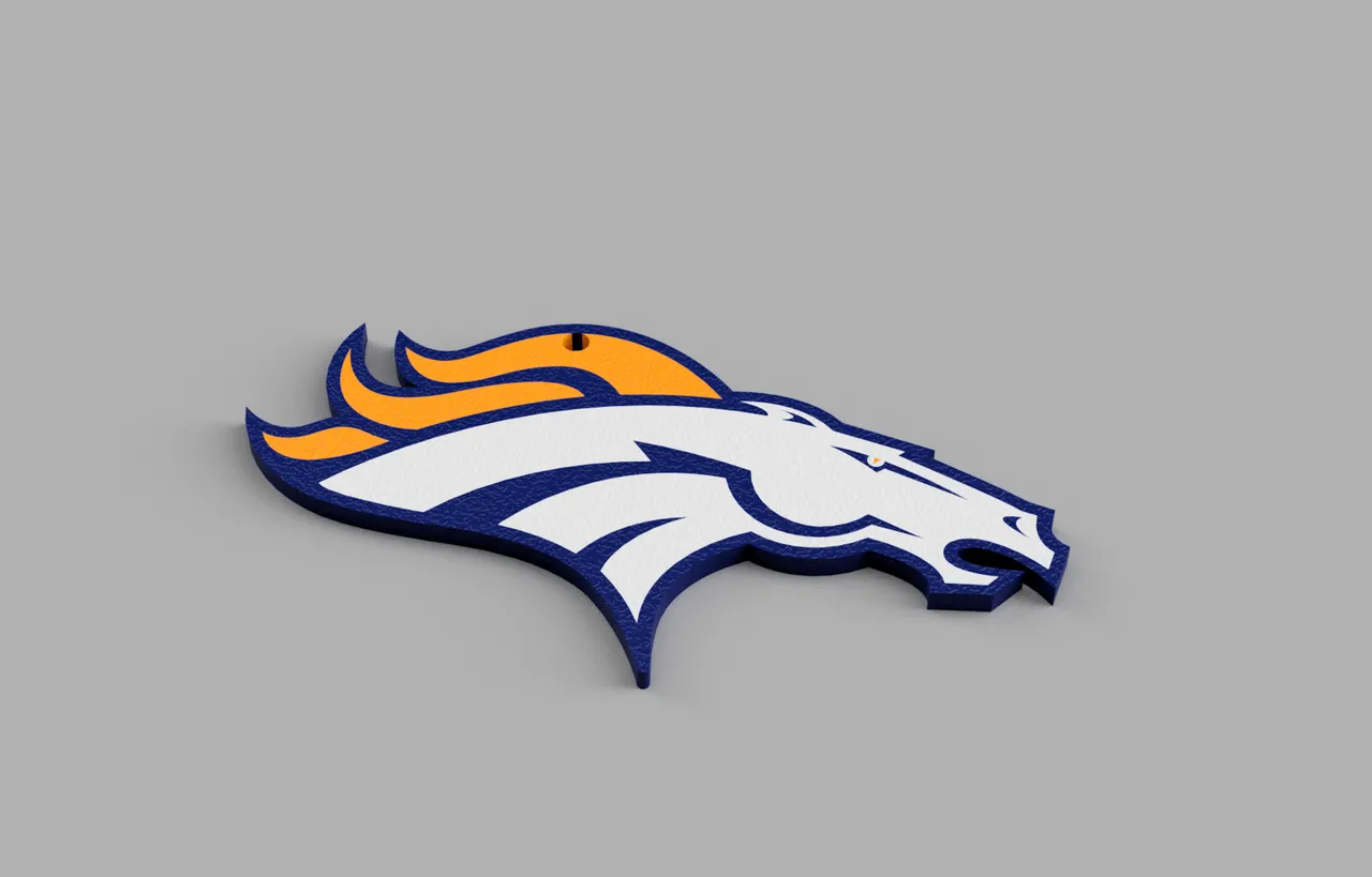 Denver Broncos logo 3D model