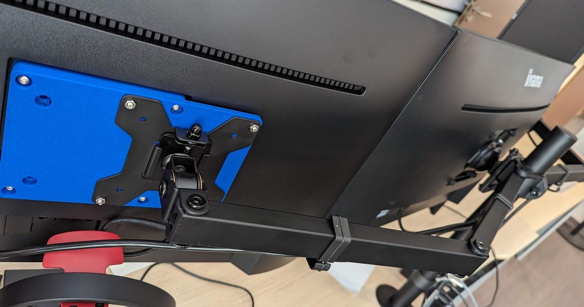 Vesa extension for multiscreen monitor arm by Hegemonie Download free STL model