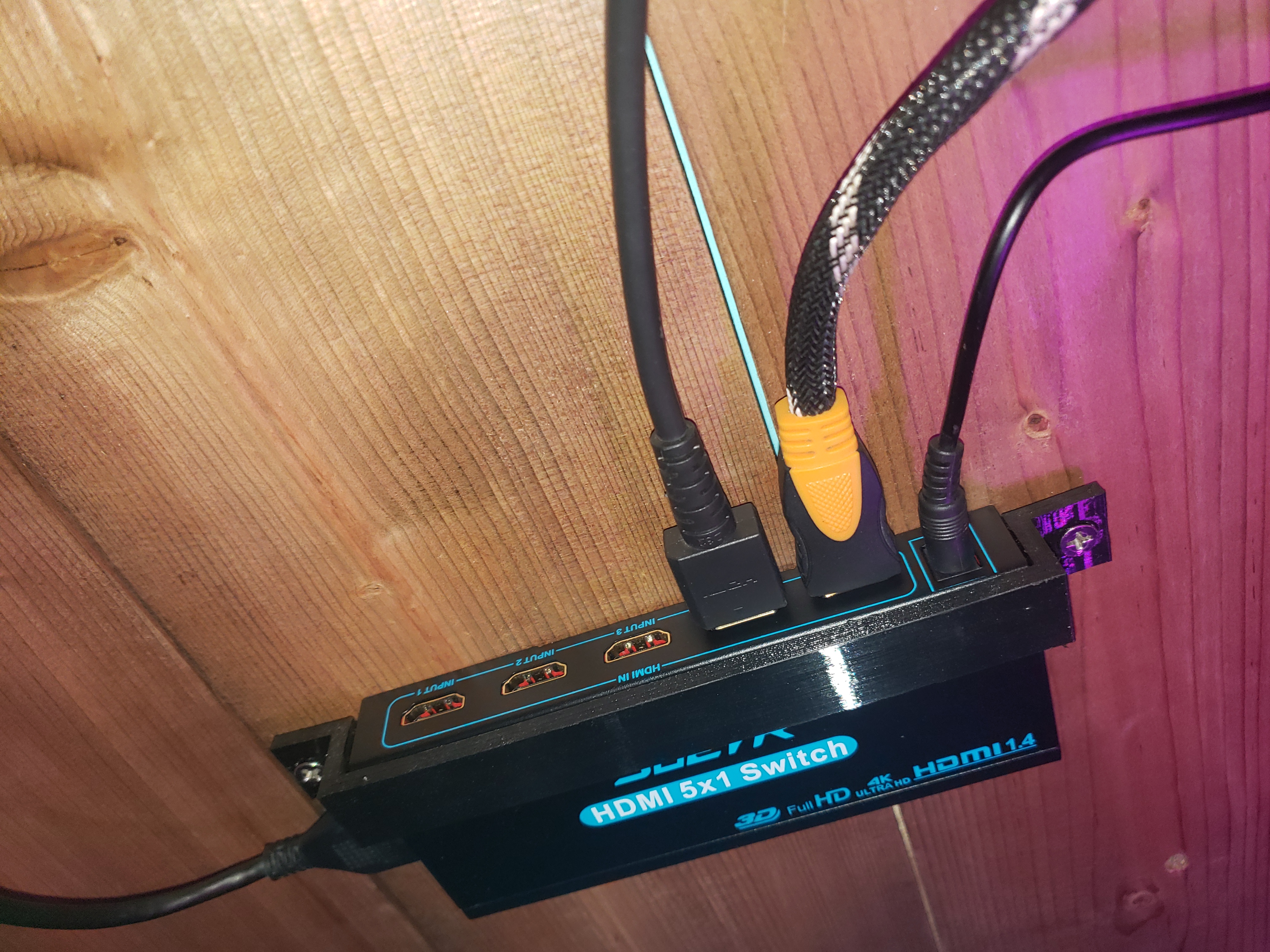HDMI switcher wall mount
