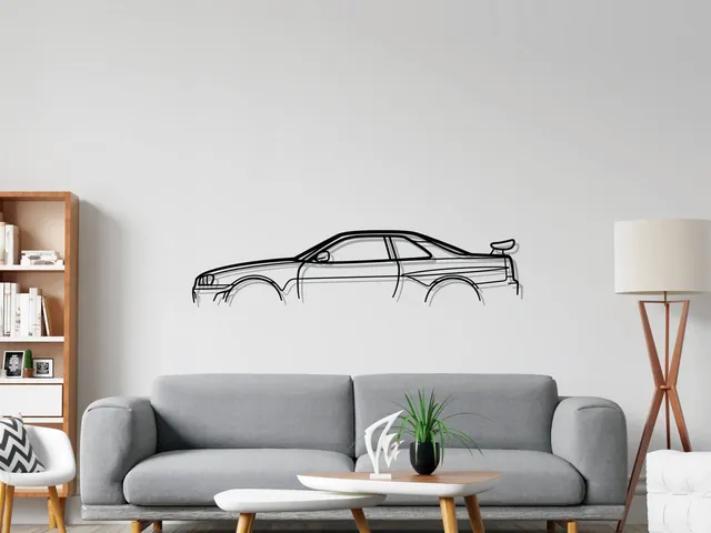 silhouette Nissan Skyline GT-R R34
