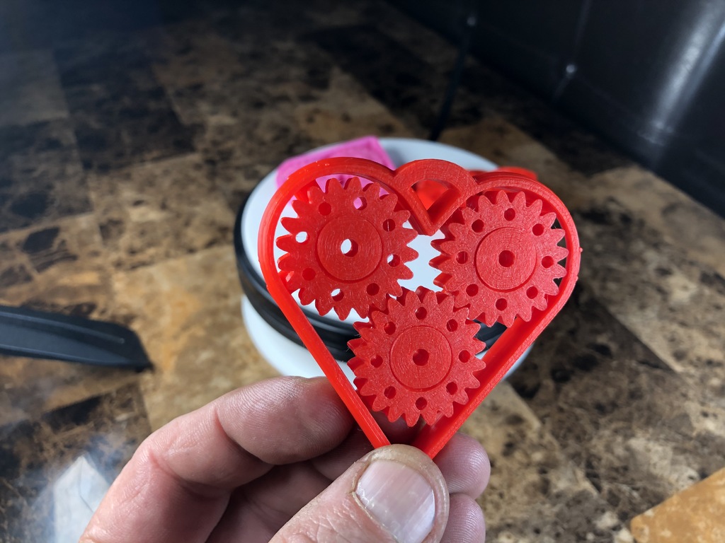 GearHeart with cutouts by Ploique Download free STL model