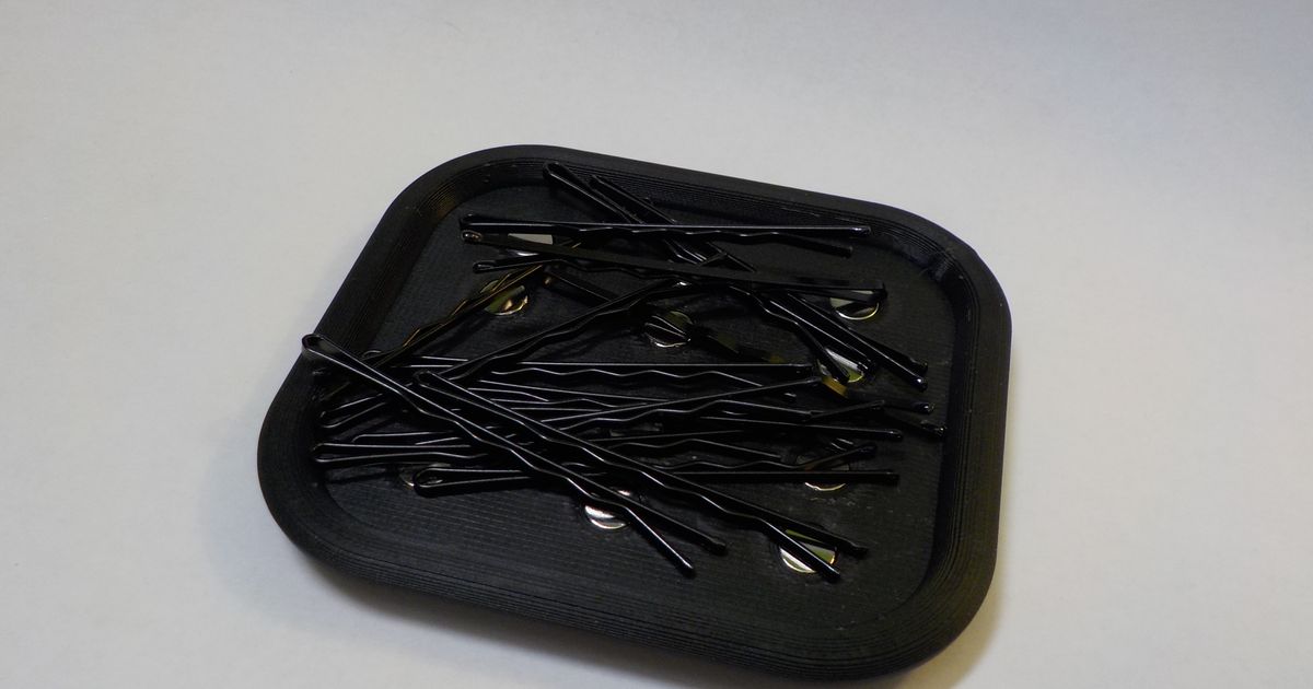 Magnetic Hair Pin Tray (Bobby-Pins) by Nickey the Blade, Download free STL  model