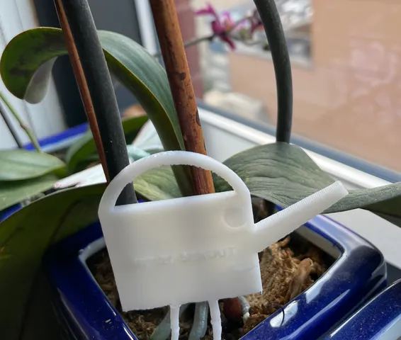 Happy Watering Can with "Sip 'N' Sprout" Plant Support