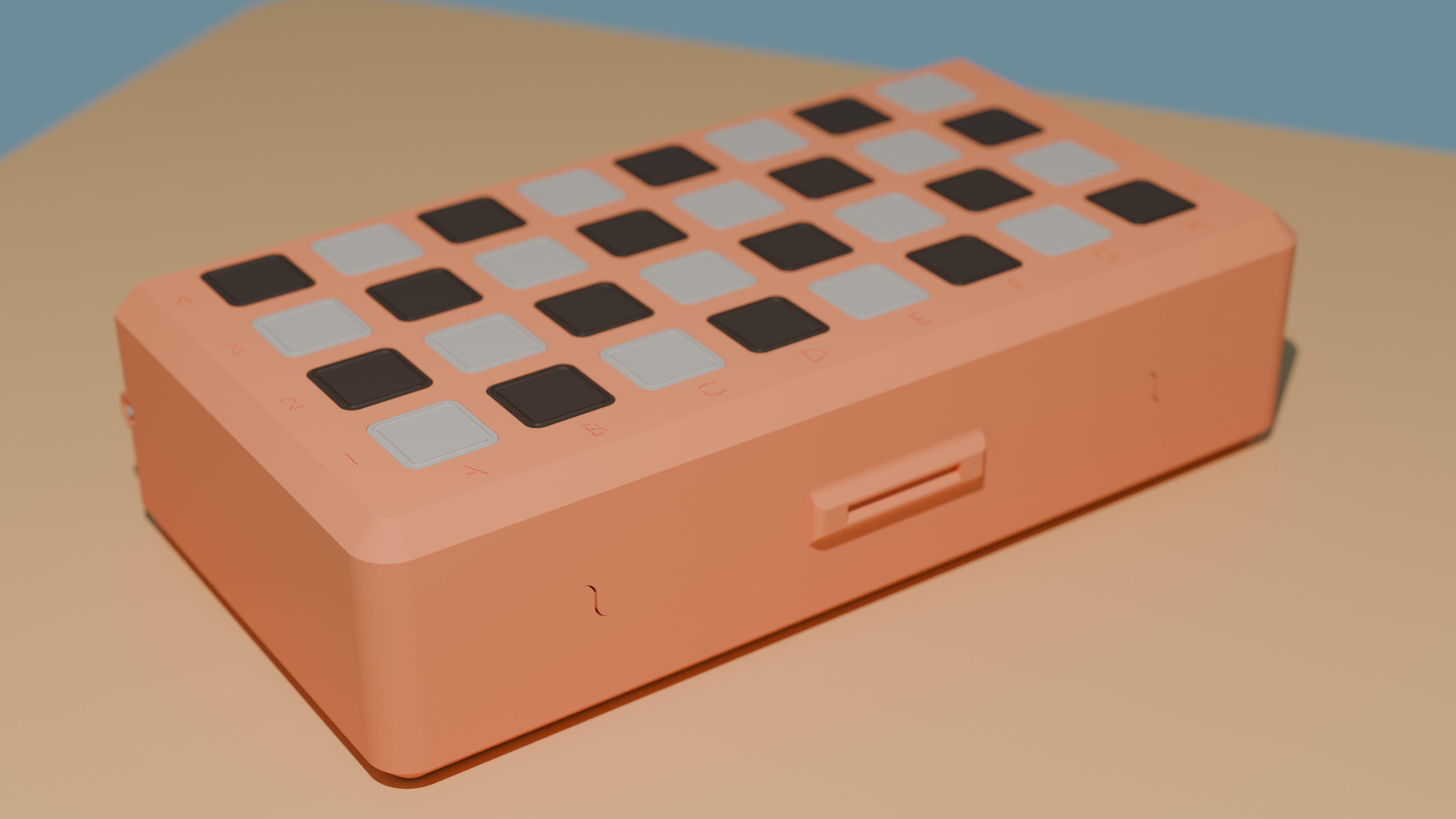Miniatura 5 do modelo 3D Hinged chessboard box