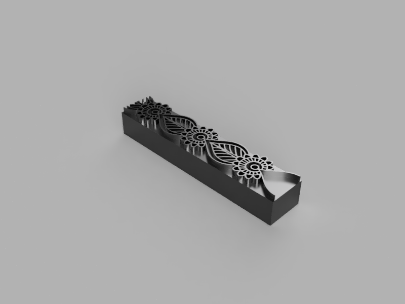 Henna Mehndi design Clay Border Stamp