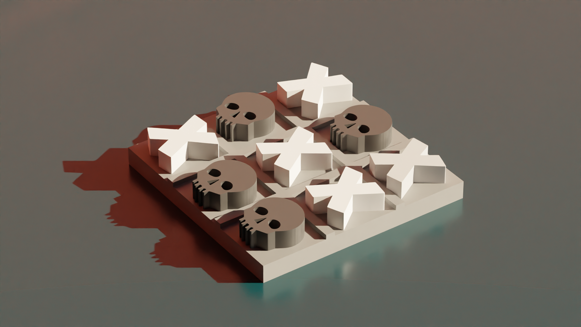 Tic Tac Toe - Board Game (Skull Edition)