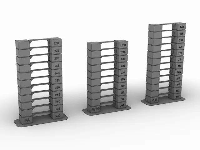 TempTowers PLA/PETG/PA